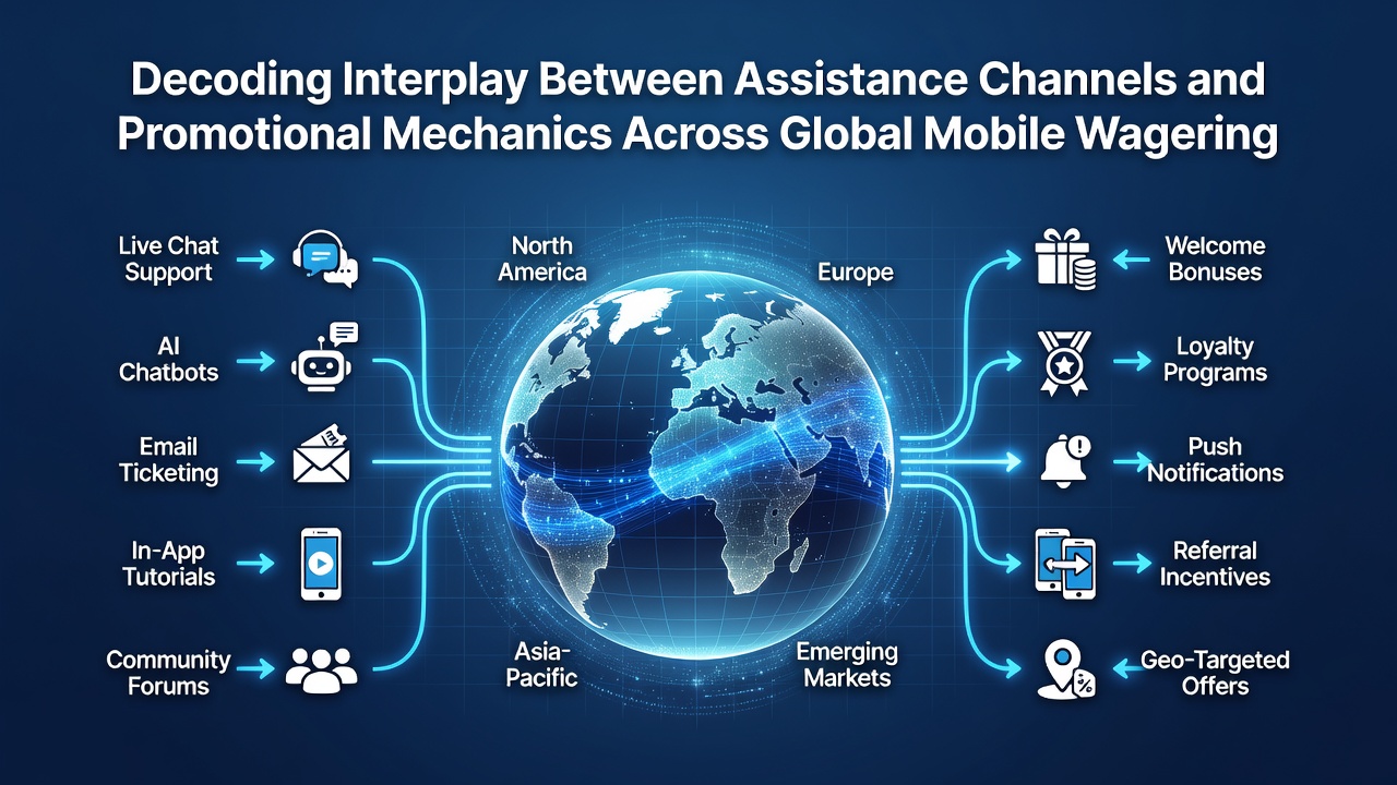 Detailed view of promotional mechanics and support workflows in mobile wagering applications