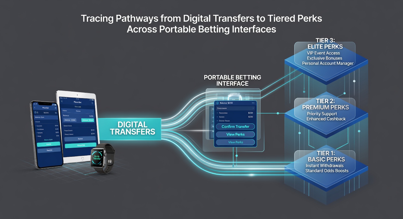 Dashboard view of tier progression with transaction history and perk unlocks in a betting app